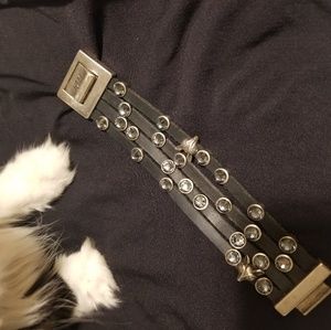 Black Leather Bracelet